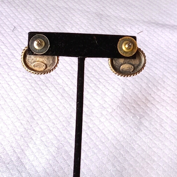 Chico's Antique Brass Post Earrings - Picture 2 of 4